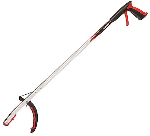 The Helping Hand Company Pince ramasse-déchets Professionnelle, Rouge/argenté, 85 cm