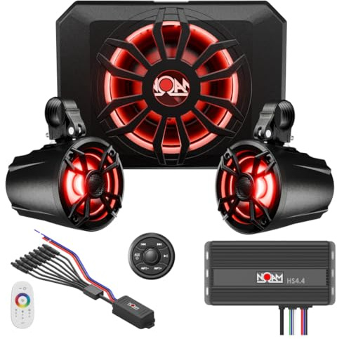 NOAM NUTV5-S V.2 - Altavoces Impermeables para ATV/Carrito de Golf/UTV Bluetooth 2.1, Sistema estéreo Marino