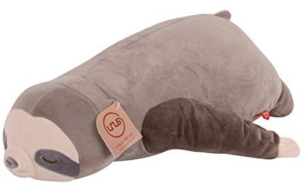 UNUS Faultier Kuscheltier Kissen, 50 cm, Grau, Seitenschläferkissen weich und flauschig, Stillkissen, Schwangerschaftskissen