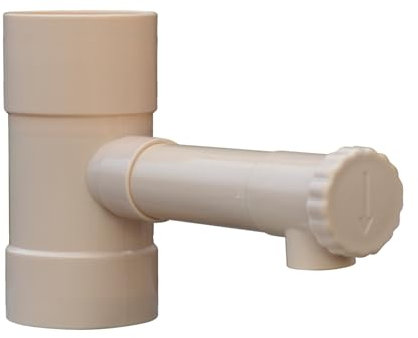 Jardibric - Raccord PVC Récupérateur d'Eau pour Descente de Gouttière - À Fixer sur Gouttière Ø80 mm - Sortie Ø35 mm - Optimisez votre Système de Récupération des Eaux de Pluie (Sable)