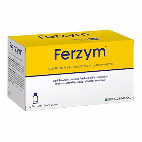 Specchiasol Ferzym Fast| 10 Viales / 8 ml | sin gluten | ayuda a restaurar la flora intestinal