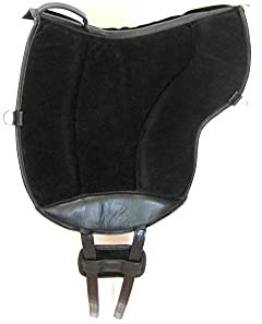 PS Pferdeartikel ALIVIO Athletic Wildleder Reitpad mit WBS Kanal & Kammeraufbau, Slim Filzkissen - klettbar- Farbe schwarz