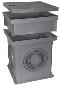 Marley Einlaufschacht 300x300mm mit Schachtdeckel + Aufsatz Hofablauf Revisionsschacht