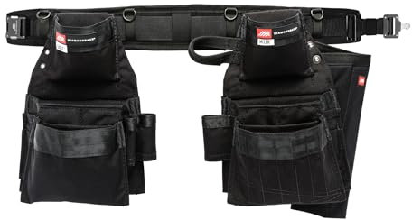 The Diamondback Handwerker-Werkzeuggürtelsystem, Rechtshänder, Schwarz, Größe M, für Tischler, Elektriker, Dachdecker, Trockenbau, Taschen halten Werkzeuge, Befestigungen und Bänder, gepolstert