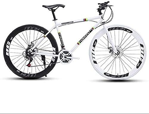 Bici Da Strada Per Uomo E Donna, Biciclette Ciclismo Da Corsa Con Telaio In Acciaio Al Carbonio Da 26 Pollici A 24 Velocità, Doppio Freno A Disco