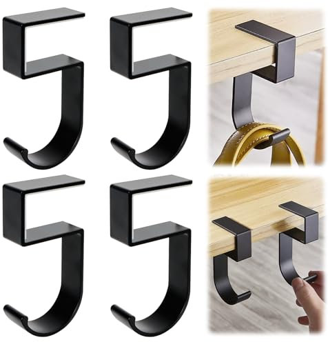 Borrma Pack med 4 väskhållare för bord, bordshållare för handdukar, handväskehållare, hållare för bordsunderlägg, handväskehållare för bordsväska, halkfri väska krokhållare, handväskor, väskhållare,