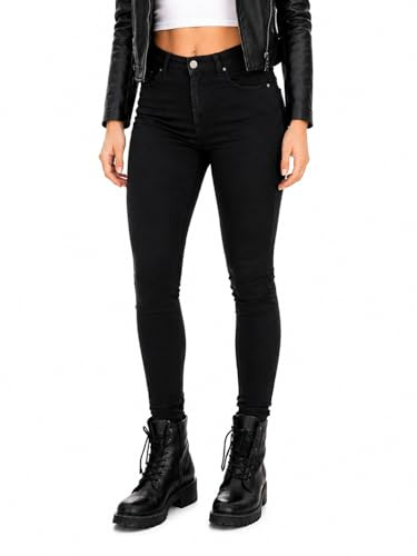 RKsports New Ladies Motorcycle Motorbike Denim Stretch Jeans in Protective Lining (UK, Numeric, 16, Regular, Regular, Black)