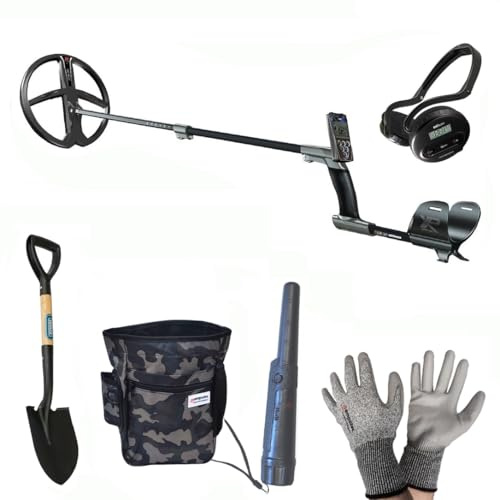 METAL DETECTOR DEUS XP PIASTRA A SCELTA SPECIAL PACK PINPOINTER PALA DRAPER MARSUPIO GUANTI EMPOTEC (Rotonda X35 22 cm)