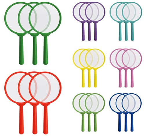Lot de 24 loupes pour enfants - Loupe à main - Détective - Cadeau d'anniversaire d'enfant - ChierLyn (8 couleurs)