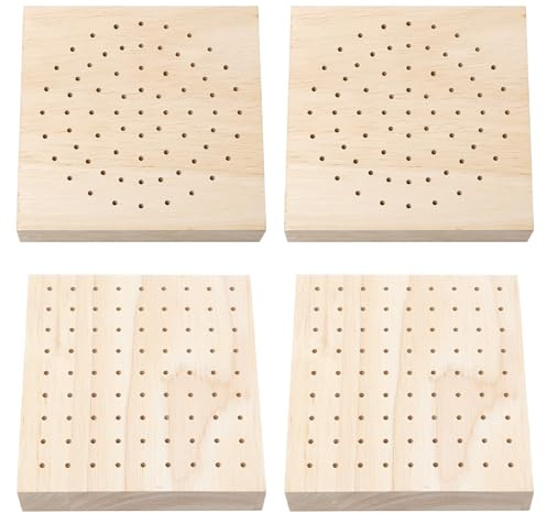 Keboyoe 4pcs Porta Freccette in Legno Supporto Per freccette In LegnoPorta Spiedini per Alimenti Inlegno porta Figurine in Argilla Supporti per freccettes in Acciaio,Freccettes Morbide