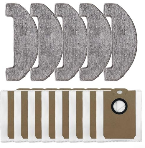 Monsga MS1 MAX - Juego de 5 trapos con 8 bolsas de polvo para hogares con mascotas y niños