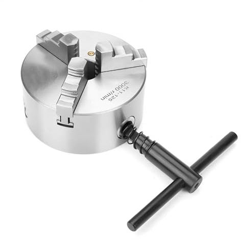 Jectse K11-125 5inch Lathe Chuck, 3-Jaw Self-Centering Lathe Chuck,Metal,125mm for Machine Tools