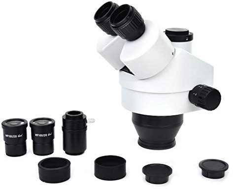 DEWIN Stereo Microscope,WF10X Trinocular Zoom Stereo Microscope 20mm Eyepiece Lens MicroscopeS Accessory