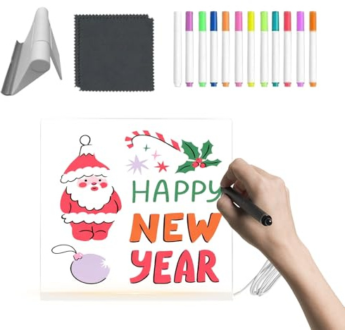 LED-ritbräda - självlysande ritblock 7,88 x 7,88 tum | Justerbar ljusstyrka LED-konsttavla för skissning, teckning, kalligrafi | Light Pad - DIY-projekt för burna konstnärer