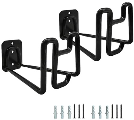 CAZSTYK Schwarzer dekorativer Wandhalter für Gartenschlauchaufbewahrung, Ersatzständer, Gartenschlauch-Aufbewahrungshalterung