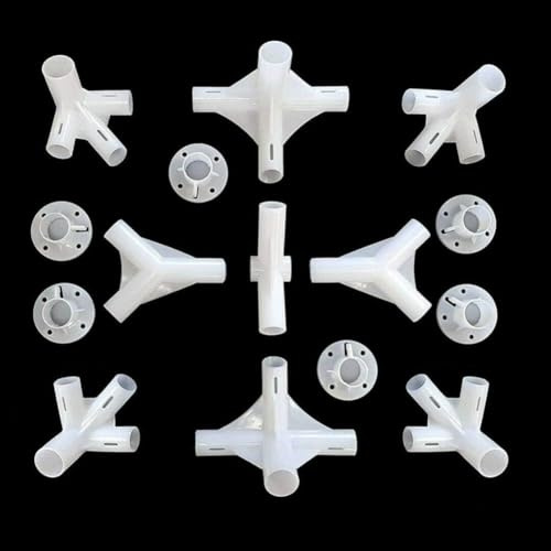 Kit de reparación de marco de cenador, para tubos de 25 mm y 19 mm, piezas de repuesto para tienda de campaña con conectores centrales de esquina y pies, junta de esquina de toldo (15 piezas)