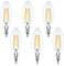 Huoqilin E14 LED Dimmbar Lampe,Kerzenform,4W ersetzt 40W Glühbirne,Warmweiss 2700K,6er-Pack
