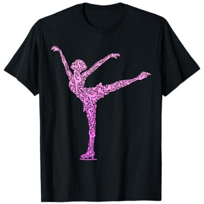 Eiskunstlauf Eiskunstläuferin Schlittschuhe Mädchen Damen T-Shirt