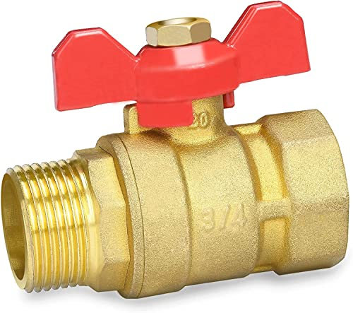 Drado Valvola a sfera valvola a sfera in ottone 3/4 con maniglia a farfalla