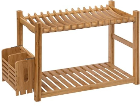 5five - escurridor de 2 niveles y cubiertos de bambú