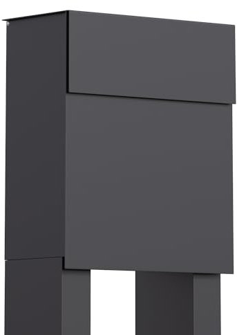 Boîte aux lettres sur pied, design Alto, anthracite Bravios