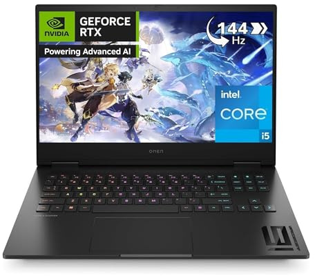 HP OMEN 16-wd0003sl Notebook, Intel Core i5-13420H, 16GB RAM DDR5, 512GB SSD PCIe NVMe, Display 16,1 FHD 144Hz IPS, Grafica Nvidia RTX 4050 6GB GDDR6, Wi-Fi 6, FreeDOS, Nero