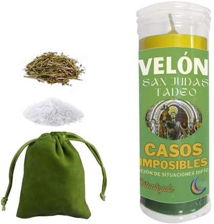 Velón San Judas Tadeo para casos imposibles - Velon Ritualizado, ayuda a conseguir los objetivos más complicados