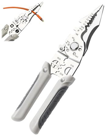 Multifunctional Wire Stripper - Professional Stainless Steel Cable Stripper Crimper Cutter Pliers, Electrical Tool, Anti-Slip Hand Wiring Tool