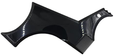 Tondeuse à barbe professionnelle et kit de façonnage avec peigne guide de symétrie – Outil de précision pour le décolleté, les favoris, la chèvre, la racine des cheveux et les bords symétriques (noir)