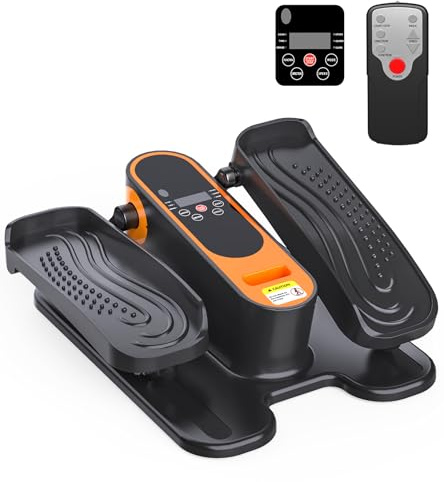 2025 New Under Desk Elliptical Machine,Portable Seated Pedal Exercise Machine for Seniors,Mini Leg Exerciser with 12 Adjustable Speeds&Remote Control,Quiet&Compact for Home Office (Orange)