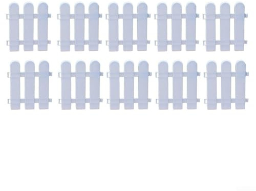 Borde decorativo de plástico para valla de jardín para parterres, perfecto para bordes de césped y caminos (A)