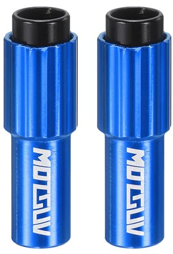 sourcing map 2pcs Bike Inline Cable Adjuster Aluminum Alloy Brake Cable Gear Shift Connector Indexed Inline Cable Tension Adjuster Housing Screws for Mountain and Road Bikes, Blue