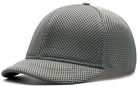 KCZAKA Short Brim Stretch Fitted Baseball Caps Solid Structured Full Closed Cap Curved Brim Elastic Closed Back Hat K391N