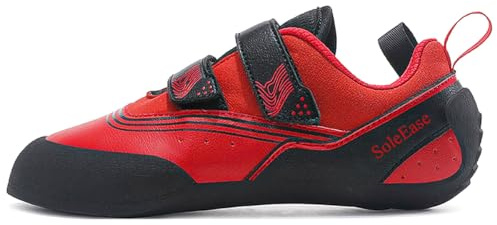 SoleEase All-Around Men & Women Climbing Shoes for Sport Climbing and Bouldering (902_Red,40)