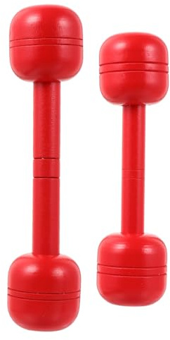 Milisten 2pcs Wood Dumbbells Small and Medium Size Wooden Barbells for Kindergarten Gymnastics Hand Weights Workout Equipment for Boys