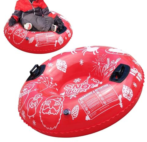 Tubo Da Neve Gonfiabile | Forniture Per Slittino Gonfiabile All Aperto,Tubi Da Slittino Con Maniglia | Adatto A Famiglia, Bambini, Adulti, Principianti, Giardino, Resort, Montagna E