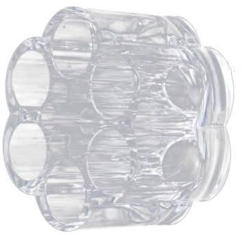 HINTRMENT Portarossetti Mini Trasparente a 6 Scomparti Rotondi a Forma di Fiore per Organizzare Eyeliner e Mascara su Tavolo o Bancone Bagno in Plastica