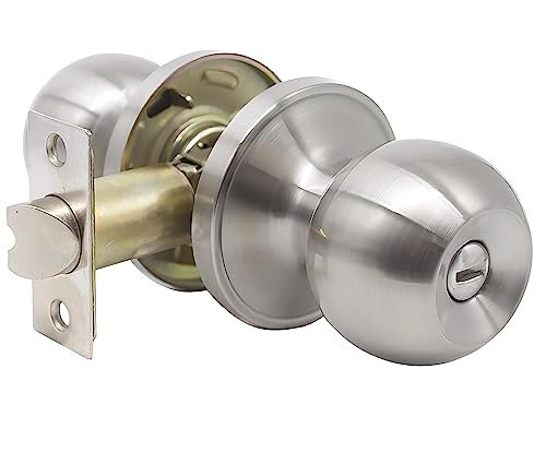 Qrity Set di pomelli per porta senza Chiavi, entrata privacy, acciaio inossidabile, bloccare con i tasti