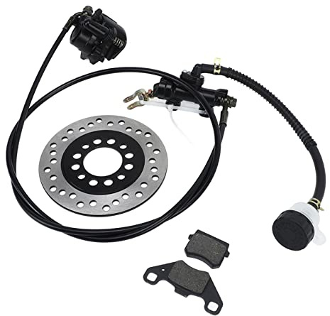 Go Kart Broms Master Cylinder Kit, Bak Hydraulisk Bromsok Montering Bromsskiva Rotor Bromsbelägg för Go Kart Quad ATV