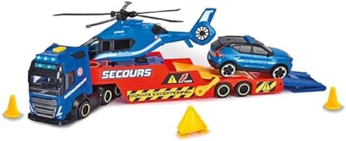 Dickie - bärbil 40 cm + helikopter + fästningsfordon - skala 1/24:e - Från 3 år - 203717005002