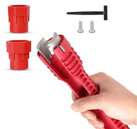 Ieron Chiave multifunzione per rubinetto, 8 in 1, strumento di installazione per tubo dell'acqua, WC, lavandino, bagno, cucina, strumenti di riparazione e installazione