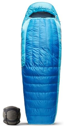SEA TO SUMMIT - Trek Daunenschlafsack Regular (-9°C) - Mumienschlafsack - Ultra-Dry Down 650+ Loft - 2 Jahreszeiten - Zip Coupling - Alle Outdoor-Aktivitäten - Blue - 1436g