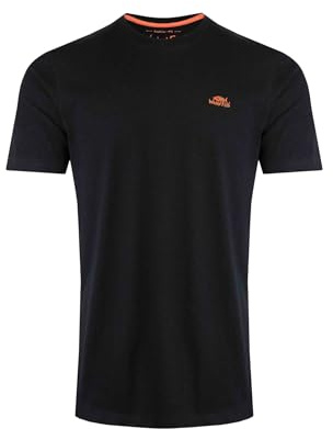 Konstig fisk fiskad ekologisk bomull t-shirt grå marmor, Svart, 4XL