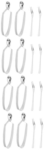 OKUMEYR 16 Pezzi Forchette Per Lumache Pinze Per Lumache Pinze Per Alimenti in Acciaio Inossidabile Per Cena A Base Di Lumache