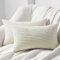Topfinel Kissenbezug 40x80 Creme Kordsamt 2er Set gestreiftes Muster Kissenbezüge Kissenhülle Dekokissen Sofakissen Couchkissen Dekokissen Zierkissenbezug Deko Kissenhüllen Wohnzimmer