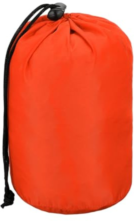 sourcing map 3.9x6.1x6.7 Stuff Sack, Nylon Water Resistant Portable Drawstring Dust Flap Bags Stuff Sack Ultralight Dry Bag for Camping Hiking Backpacking Traveling, Orange