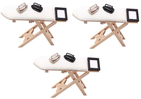 Hemobllo 3pièces Modèle Réduit de Table à Repasser Jouet Miniature pour Décoration Maison Loisirs Créatifs