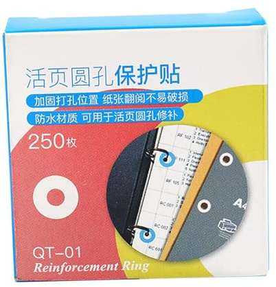 osiuujkw Hole Reinforcer Stickers Page Reinforcement DIY Manicure School and Crafting Activities for School and Office Hole Punch Reinforcer Stickers Paper Sheet Binder