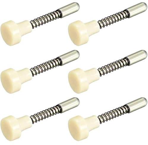 NOLITOY Loquets à Ressort en Acier Inoxydable et Plastique, Kit de 6 Pièces, Goupilles de Verrouillage pour Berceau Bébé, Cages à Lapins, Moustiquaires, Fixation Sécurisée et Solide
