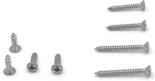 #4 Phillips Oval Head Sheet Metal Screws 18-8 Stainless Steel (100, #4 x 1)